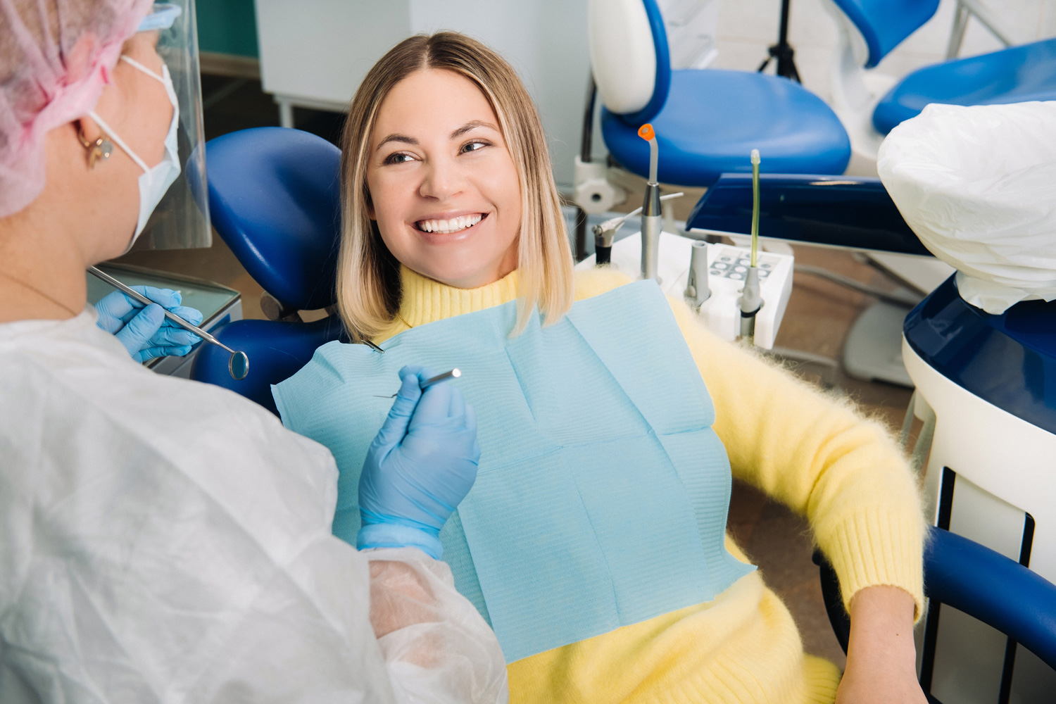 Zahnarzt Angstpatienten Weißes Lächeln